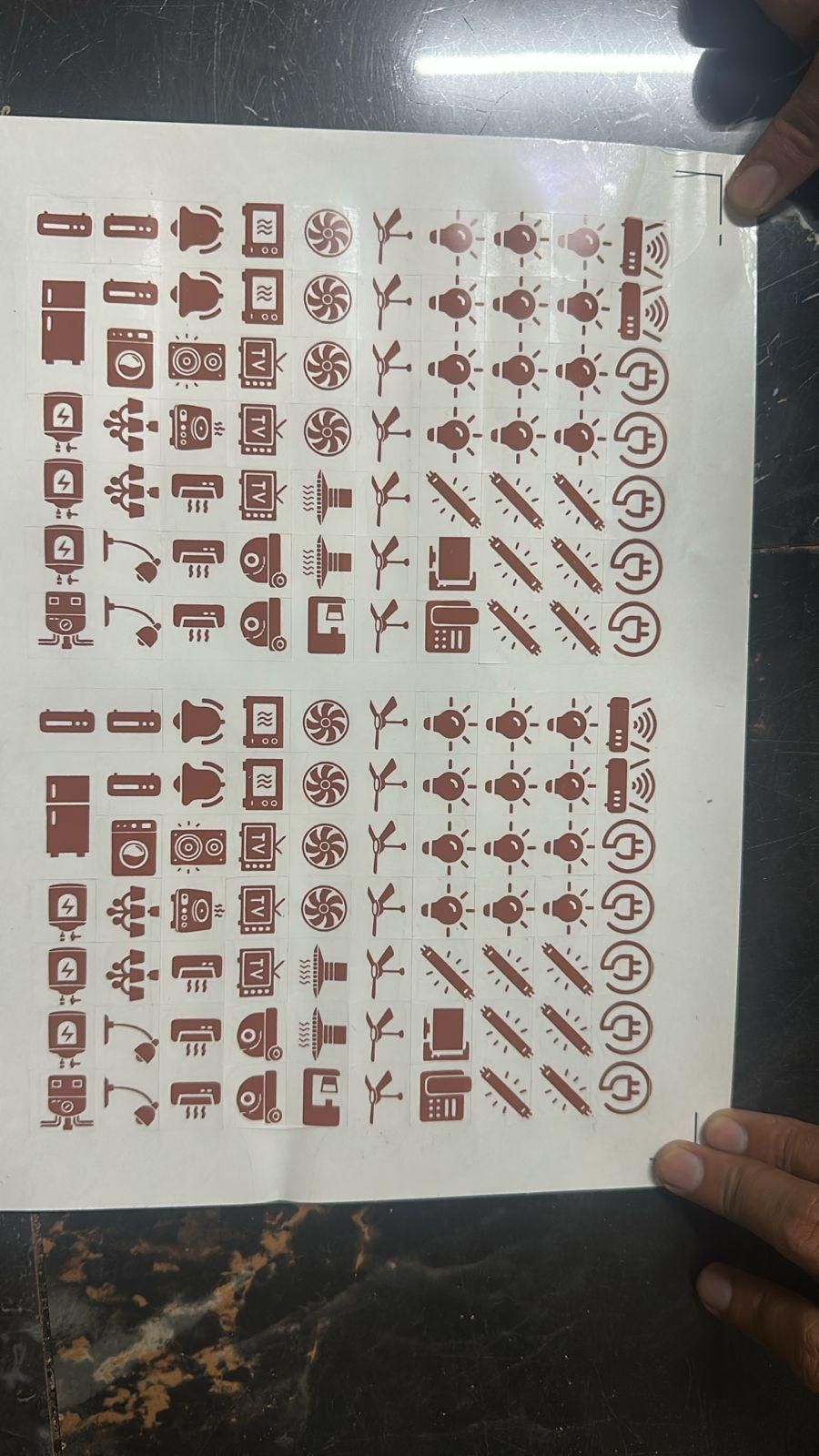 Gold Switch Stickers - Premium Gold Tone Switch Panel Icons