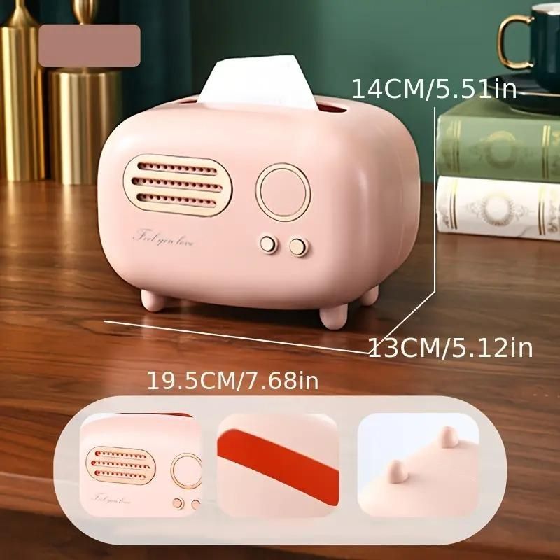 RetroNest Vintage Radio Box Tissue Holder - Tabletop Decor