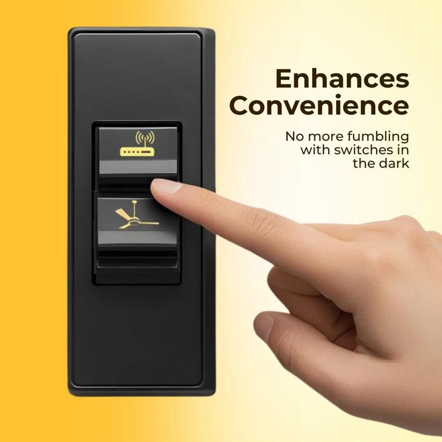Gold Switch Stickers - Premium Gold Tone Switch Panel Icons