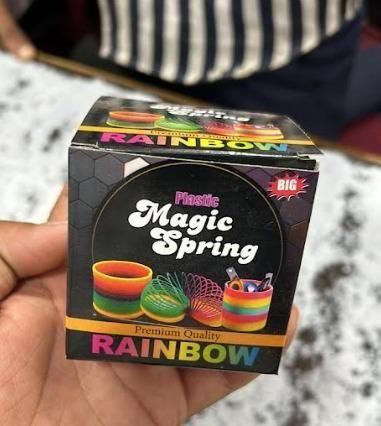 Magic Rainbow Spring Toy Multicolor Plastic Fun Gadget