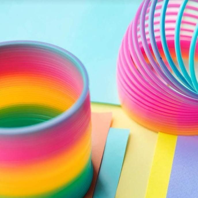 Magic Rainbow Spring Toy Multicolor Plastic Fun Gadget