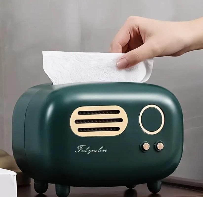 RetroNest Vintage Radio Box Tissue Holder - Tabletop Decor