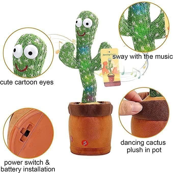 LED Musical Dancing And Mimicry Cactus Toy For Kids