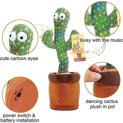 LED Musical Dancing And Mimicry Cactus Toy For Kids
