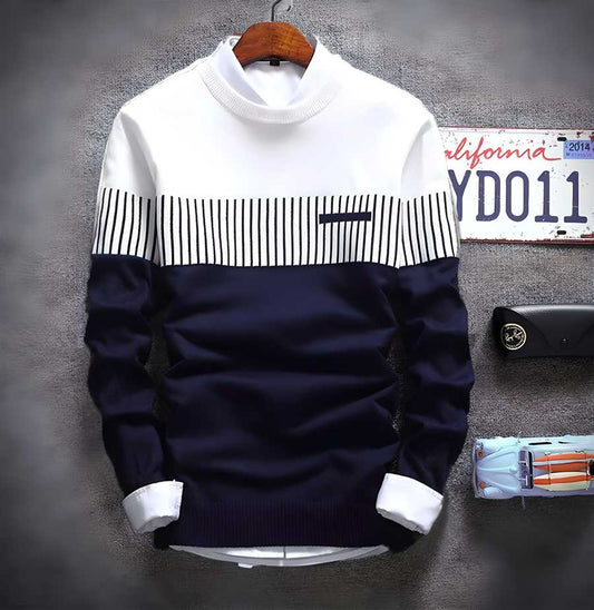 BlueBlock Cotton Color Block Full Sleeves Mens T Shirt Cozy