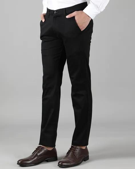 PureLinen Linen Solid Slim Fit Formal Trouser - Breathable