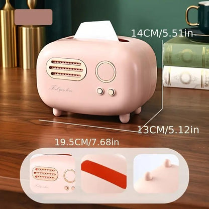 RetroNest Vintage Radio Box Tissue Holder - Tabletop Decor