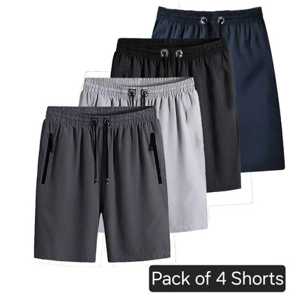 FlexCotton Combo Of 4 Mens Stretchable Cotton Shorts - Fit