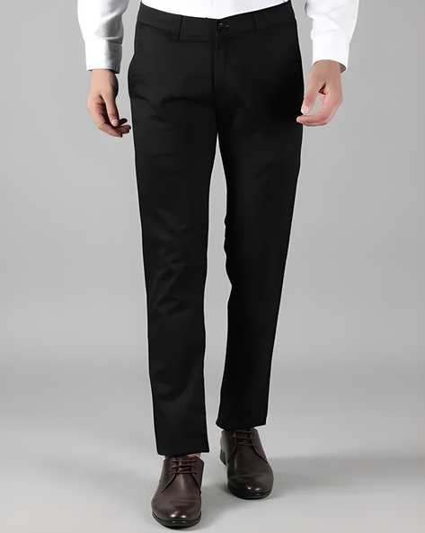 PureLinen Linen Solid Slim Fit Formal Trouser - Breathable