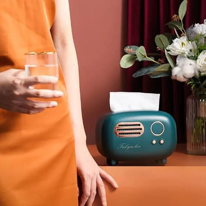 RetroNest Vintage Radio Box Tissue Holder - Tabletop Decor