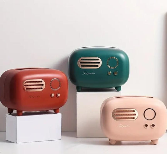 RetroNest Vintage Radio Box Tissue Holder - Tabletop Decor