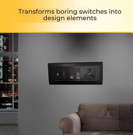 Gold Switch Stickers - Premium Gold Tone Switch Panel Icons