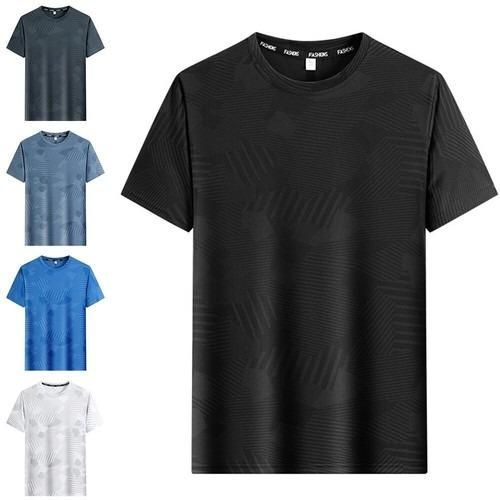 CoreWear Men's Round Neck Polyester Casual Tee - Pack of 4