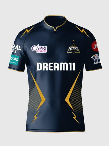 Men’s Gujarat Titans 2025 Cricket Jersey – Premium Dry Fit, Soft 180 GSM Fabric | Official Team T-Shirt