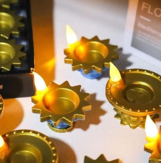 AuraGlow Water Pouring Diya LED Light - Festive Centerpiece