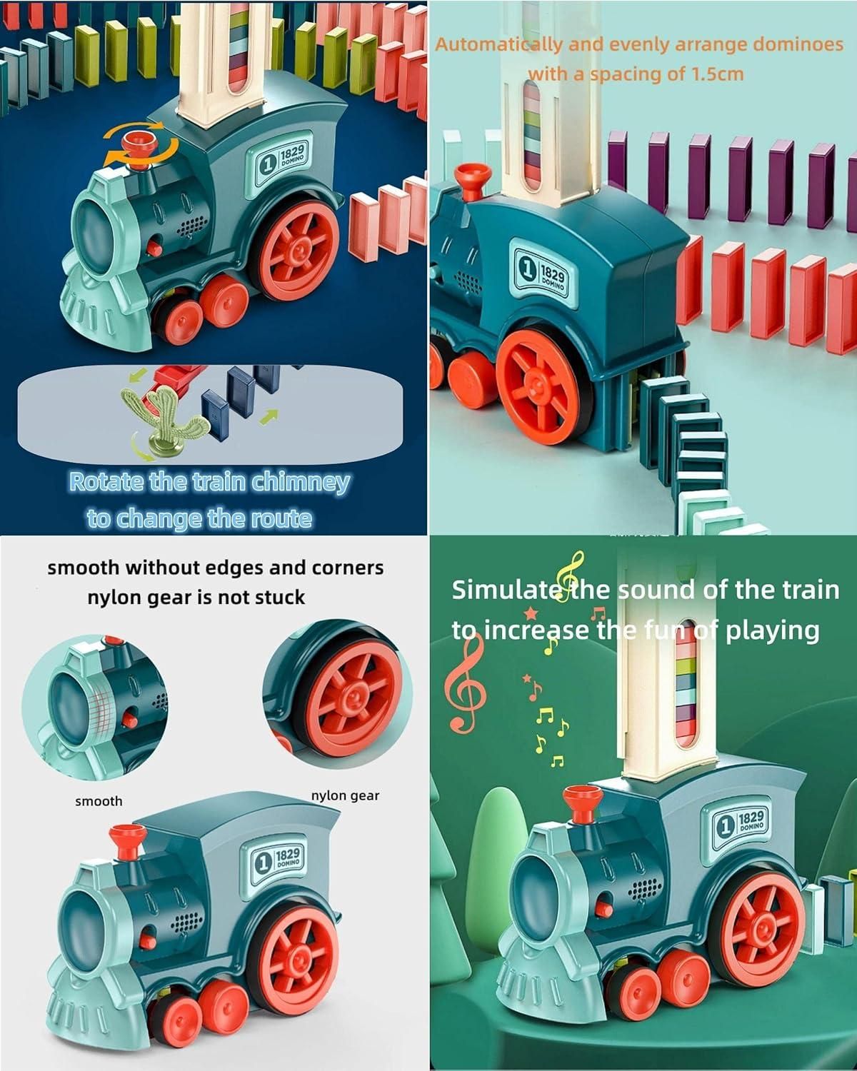 Train Toy Domino Set for Kids BPA Free Plastic Sound Effects