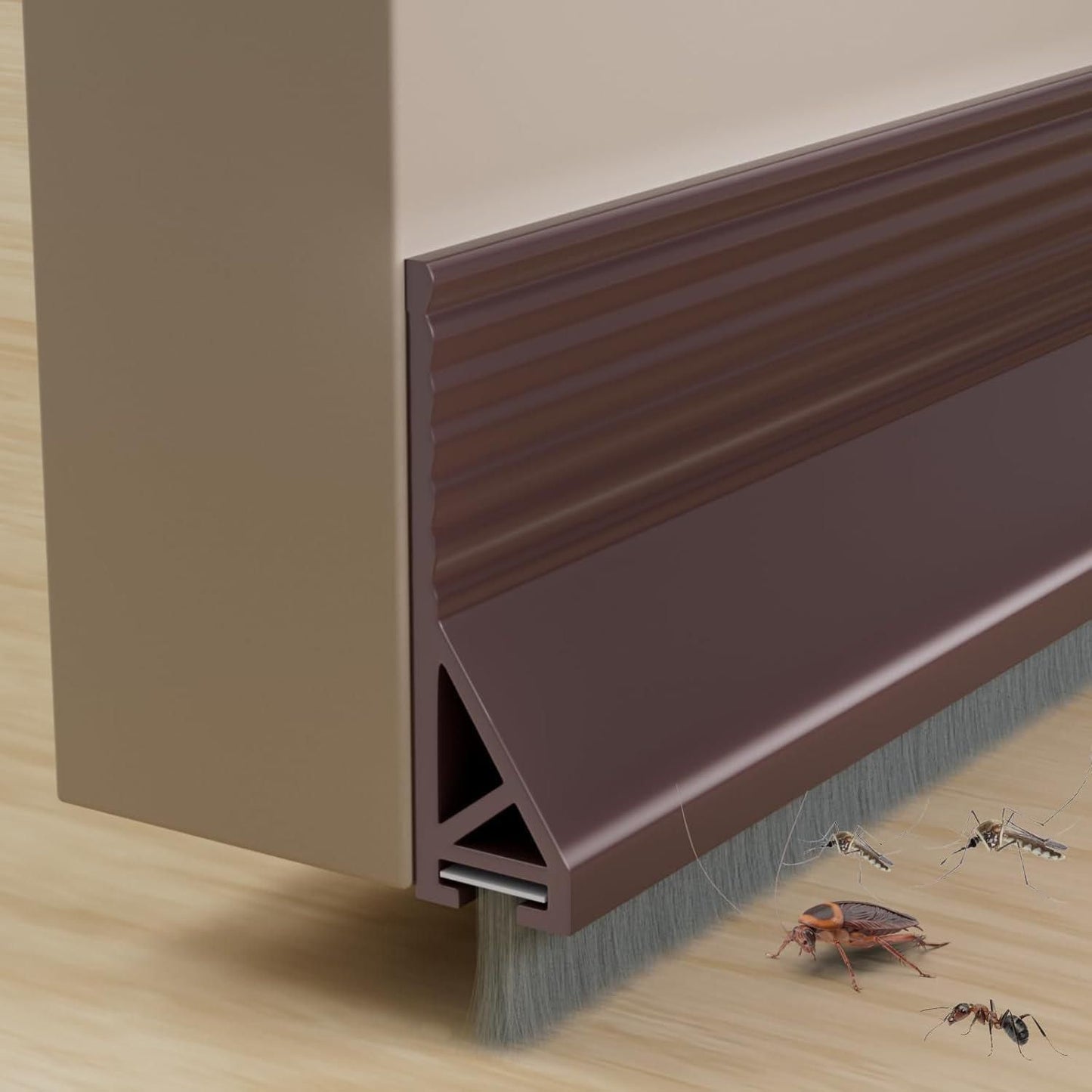 Door Draft Stopper With Brush